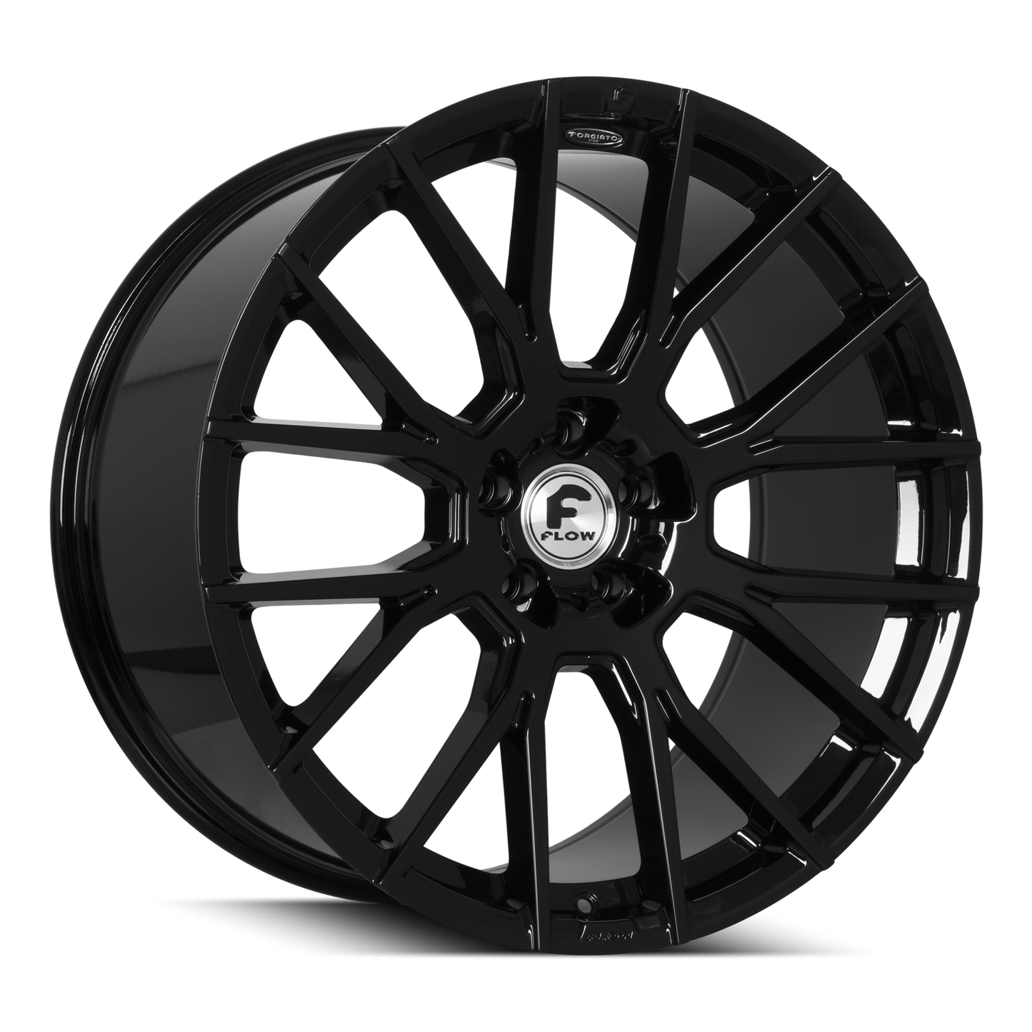 22x9 +28 5x112 Forgiato Flow 001 (Gloss Black) - Wheels | Rims