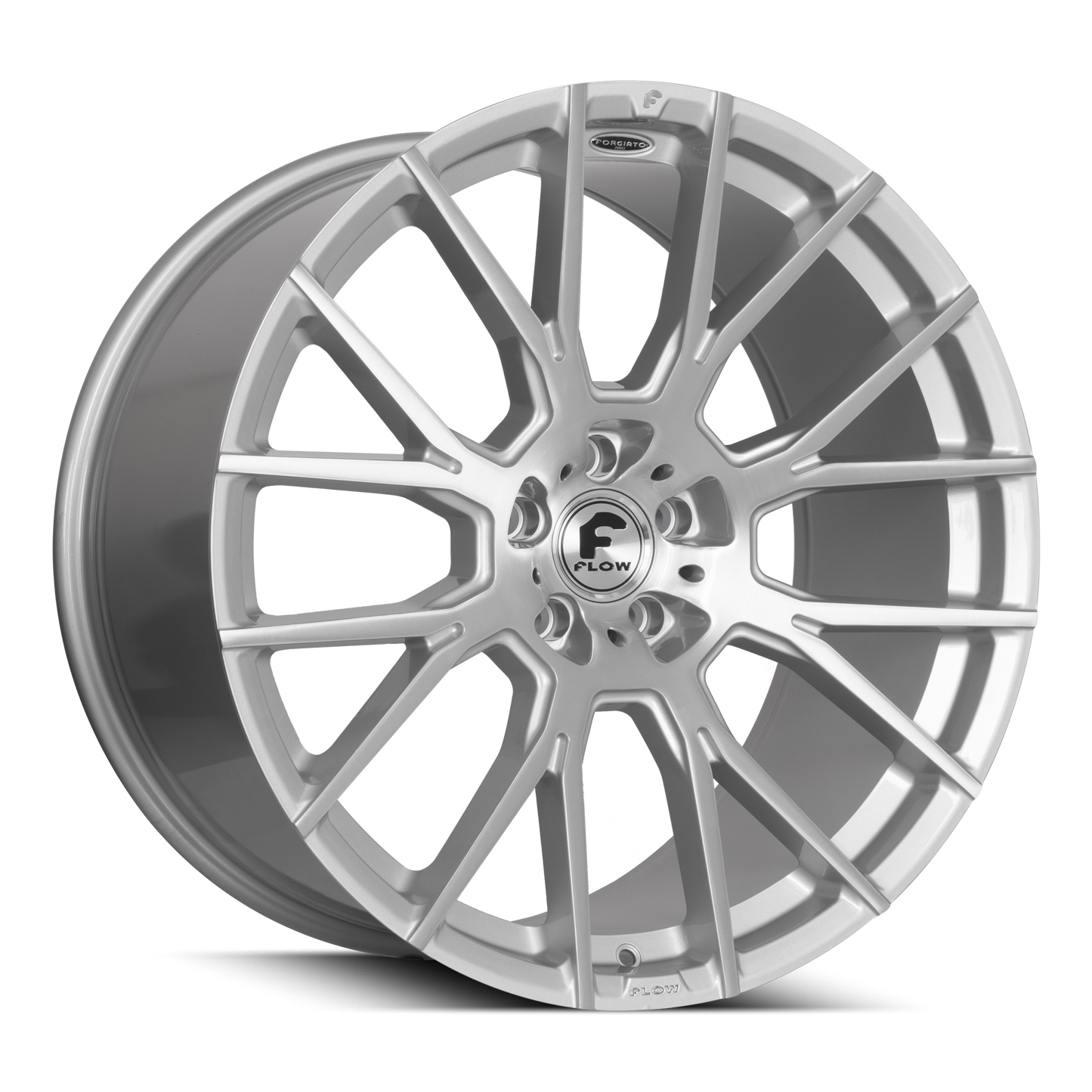 22x10.5 38 5x112 Forgiato Flow 001 Silver Machined - Wheels | Rims