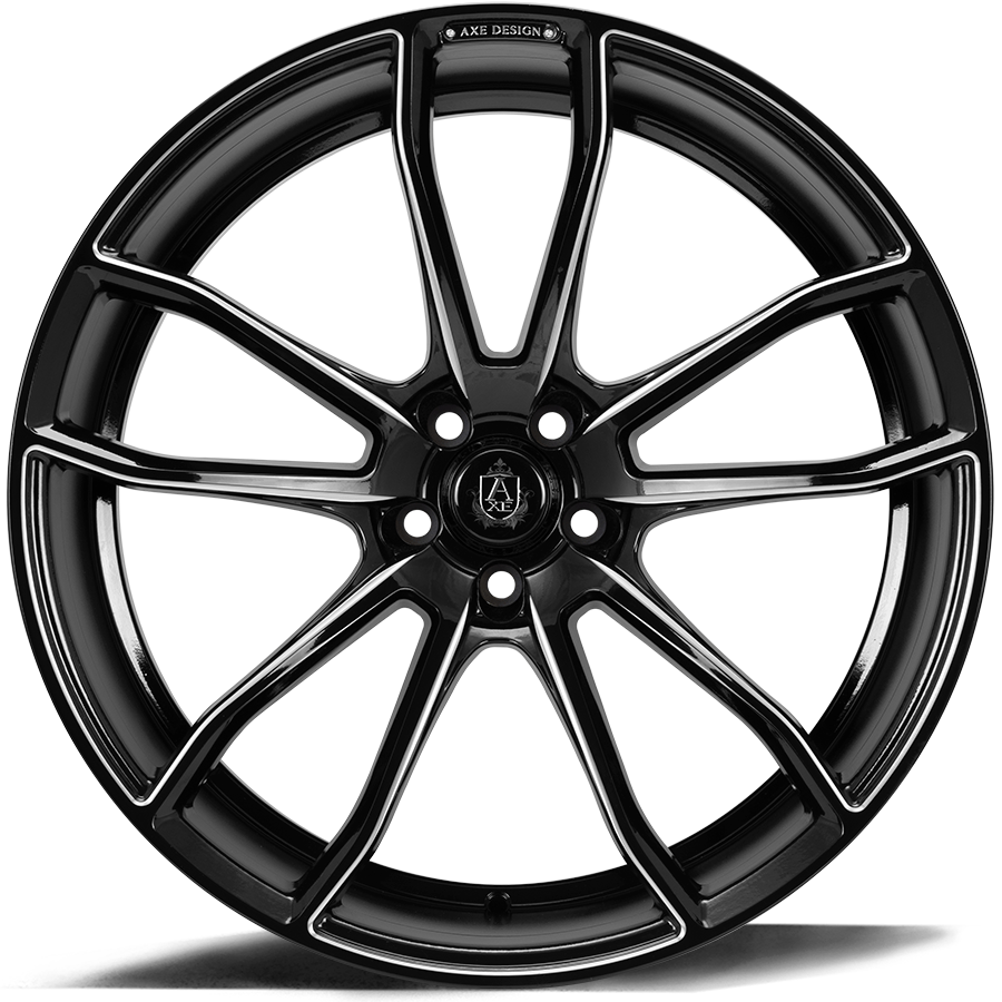 AXE EX33 22x9 +35 Blank (5x108-130) Gloss Black Milled