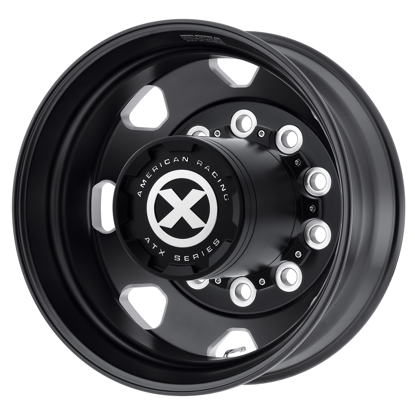 ATX AO401 OCTANE 22.5X8.25 -168 10X285.75/10X11.25 Satin Black Milled - Rear