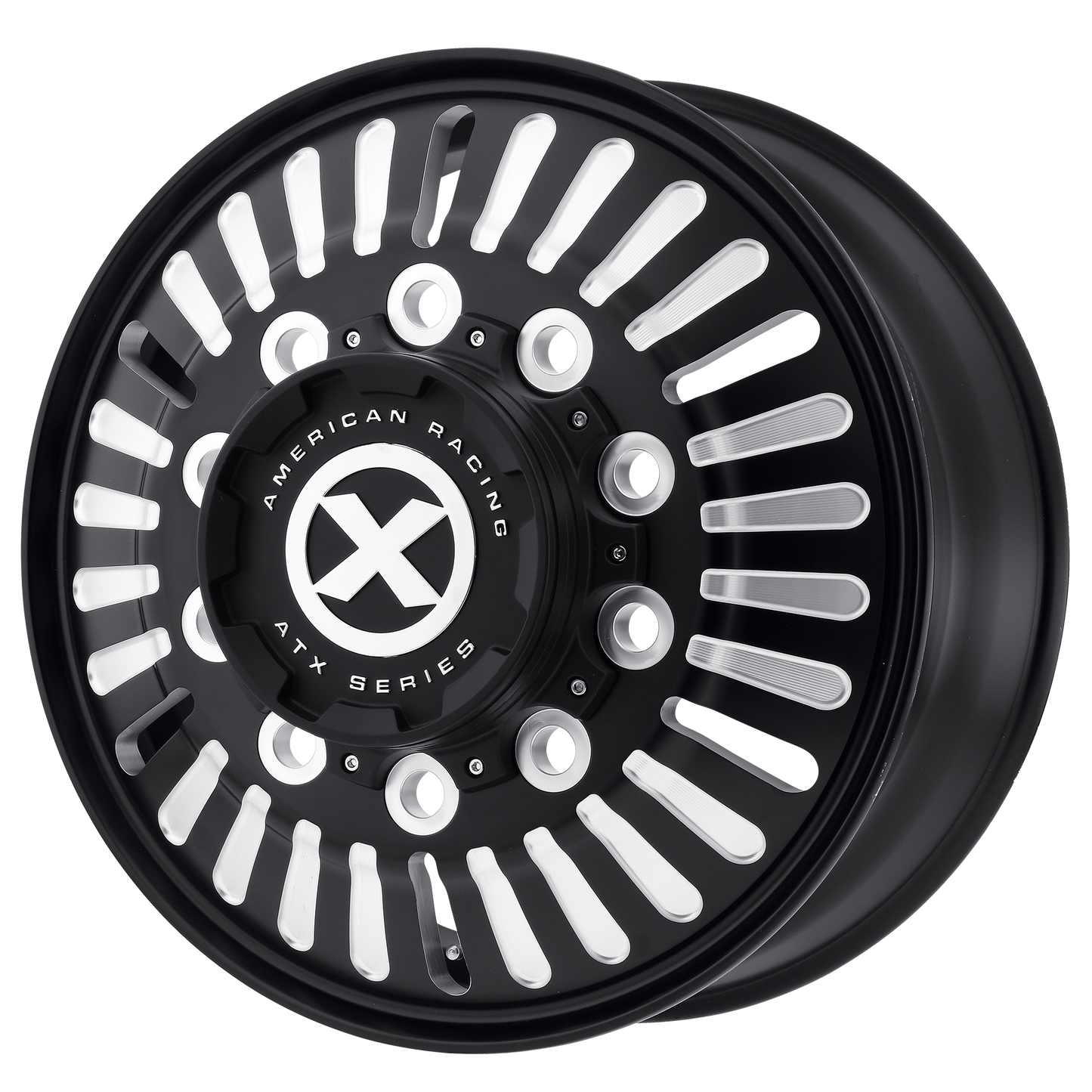 ATX AO403 ROULETTE 24.5X8.25 144 10X285.75/10X11.25 Satin Black Milled - Front