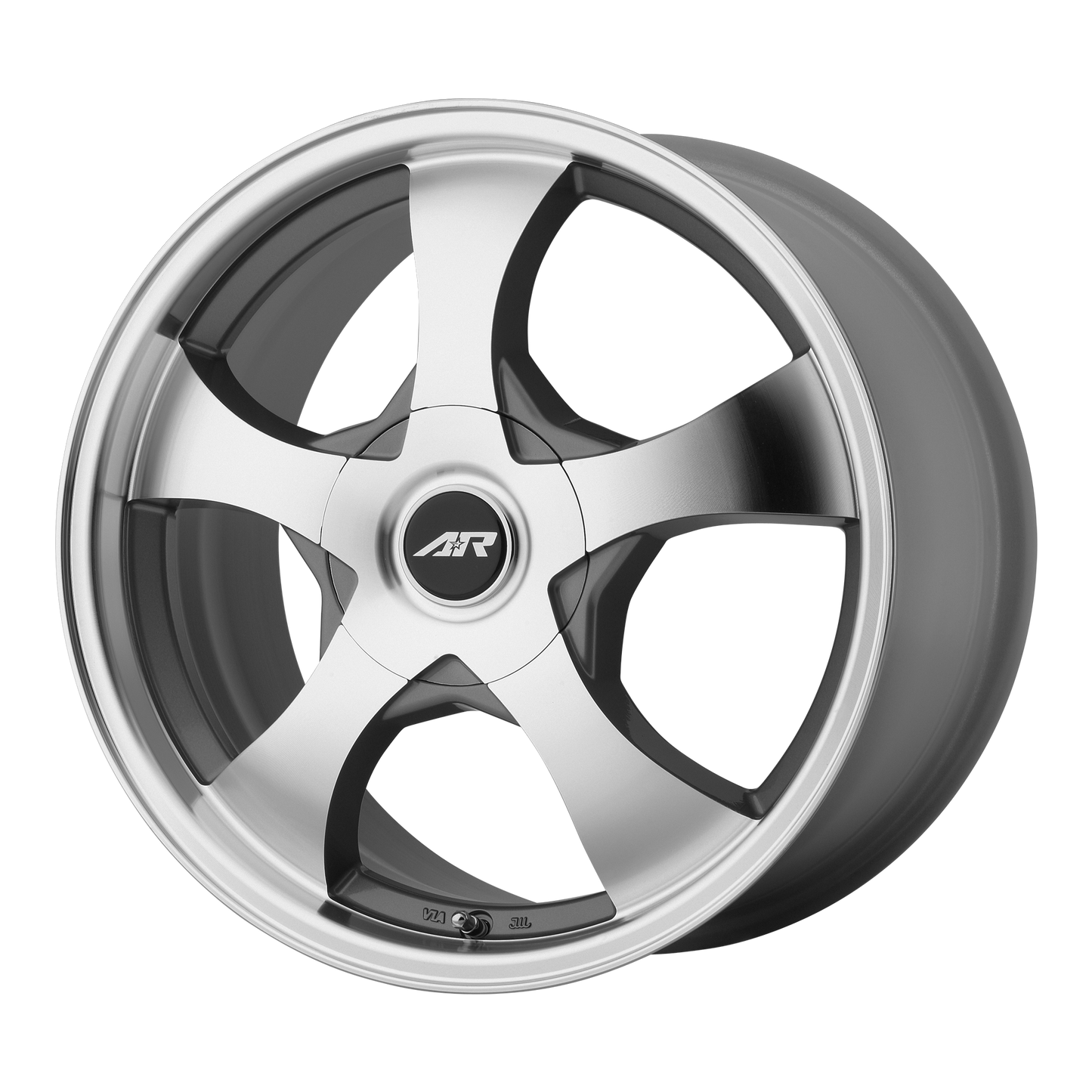 American Racing AR895 14X6 35 5X108/5X114.3/5X4.25/4.5 Dark Silver Machined