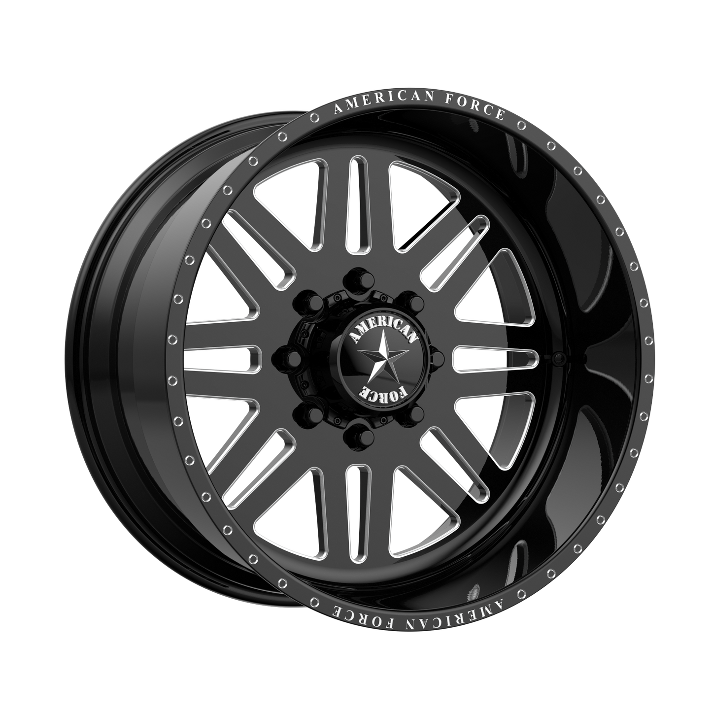 AMERICAN FORCE LIBERTY SS 22x16 6x135.00 GLOSS BLACK MACHINED (-101 mm)
