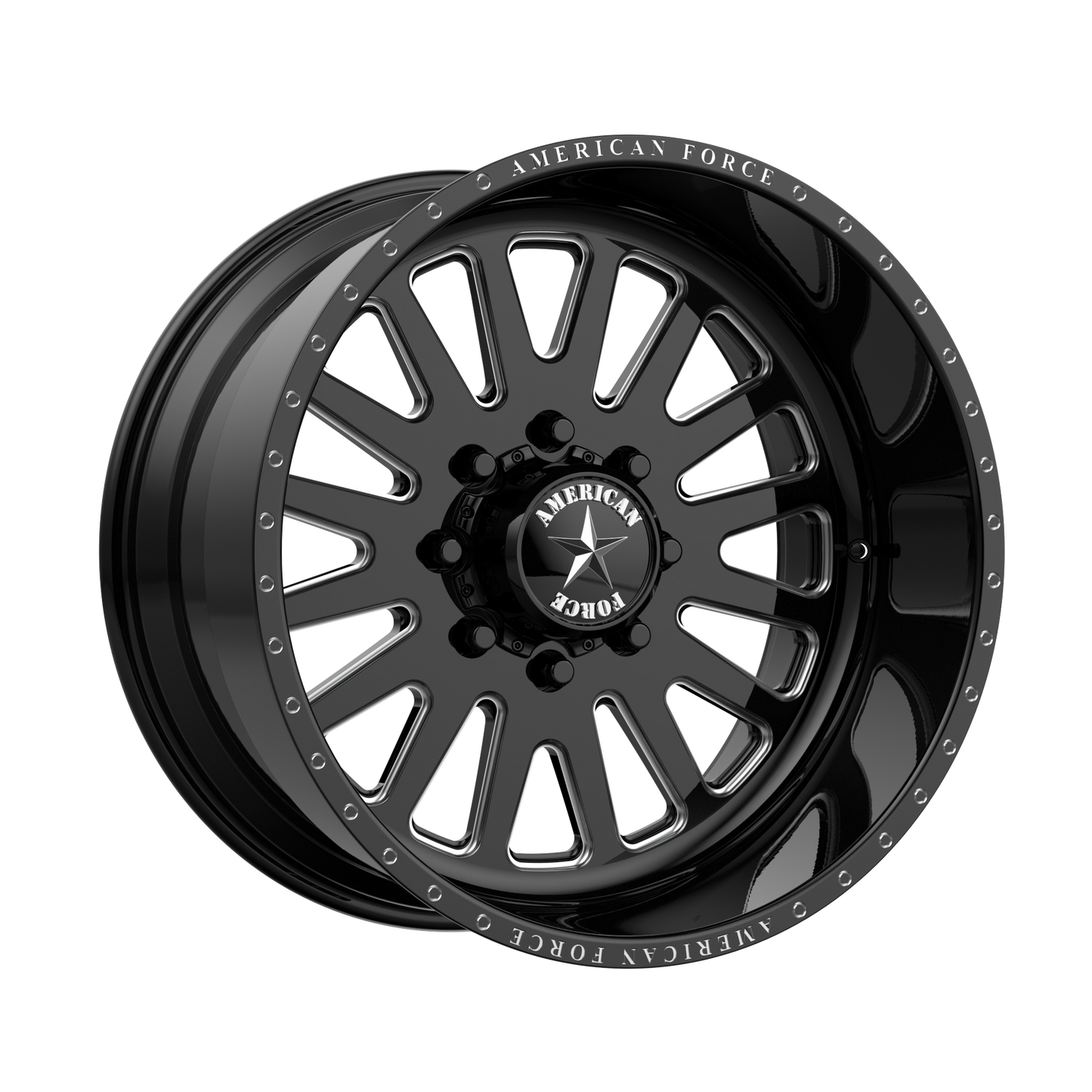 AMERICAN FORCE ATOM SS 22x16 8x170.00 GLOSS BLACK MACHINED (-101 mm)