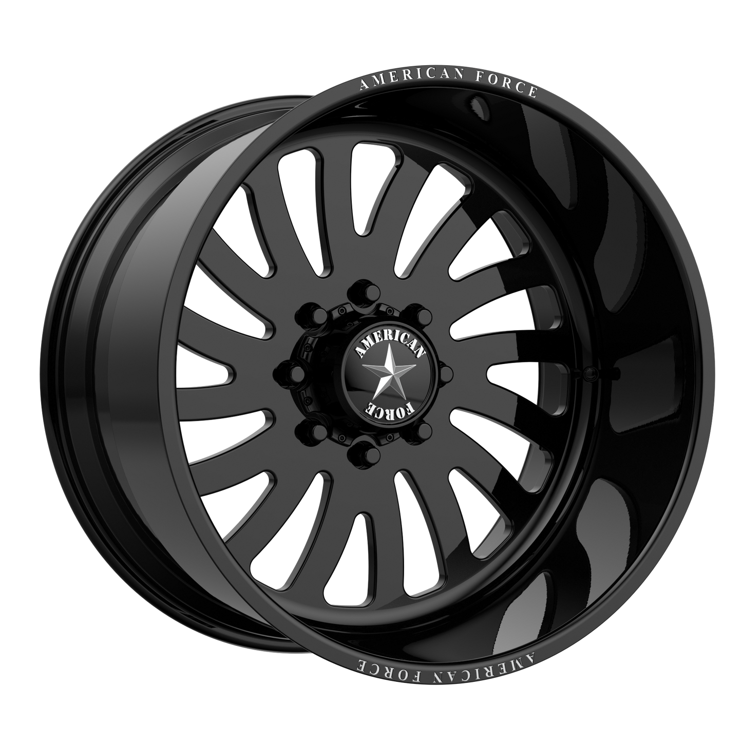 AMERICAN FORCE OCTANE SS 22x16 8x180.00 GLOSS BLACK MACHINED (-99 mm)