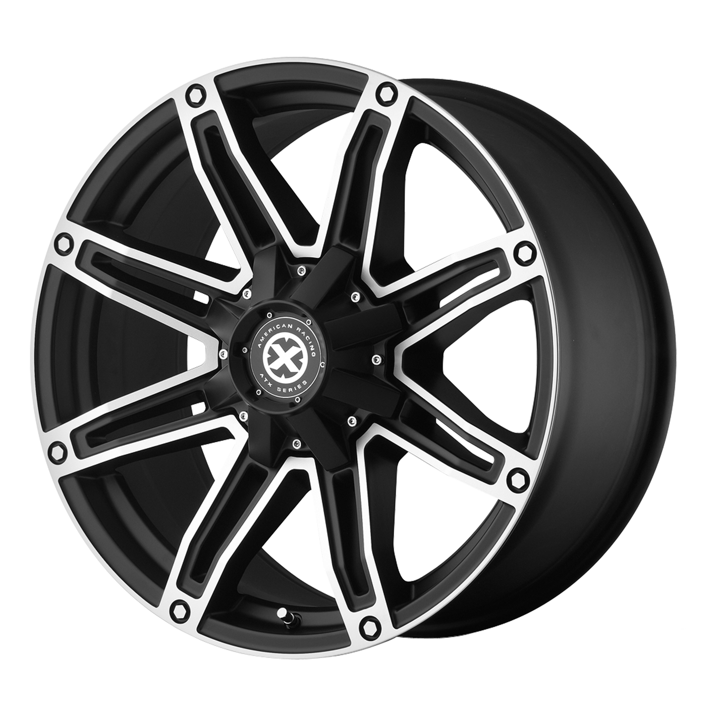 ATX Series AX193 AXE 18X8.5 18 6X135/6X5.3/6X139.7/6X5.5 Satin Black With Machined Face