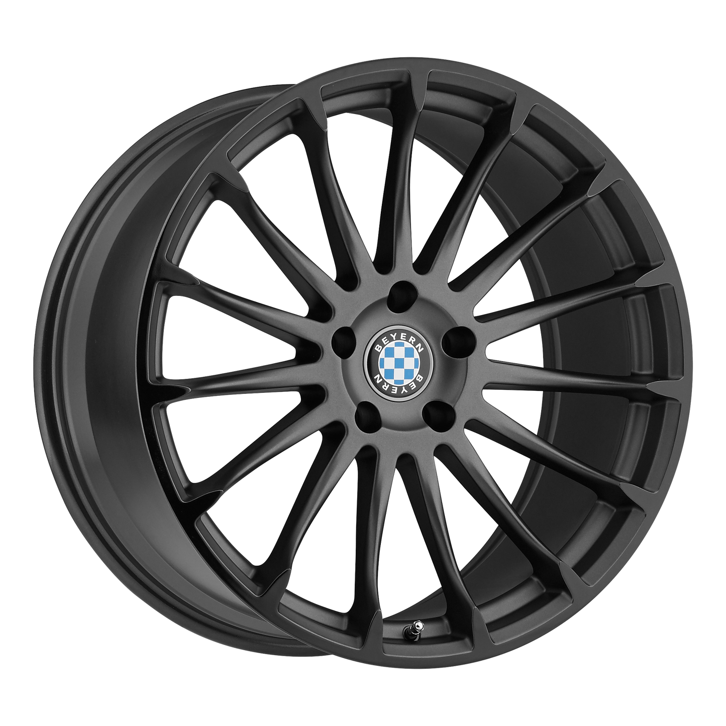 Beyern AVIATIC 20X10 25 5X120/5X4.72 MATTE GUNMETAL W/ GLOSS BLACK LIP