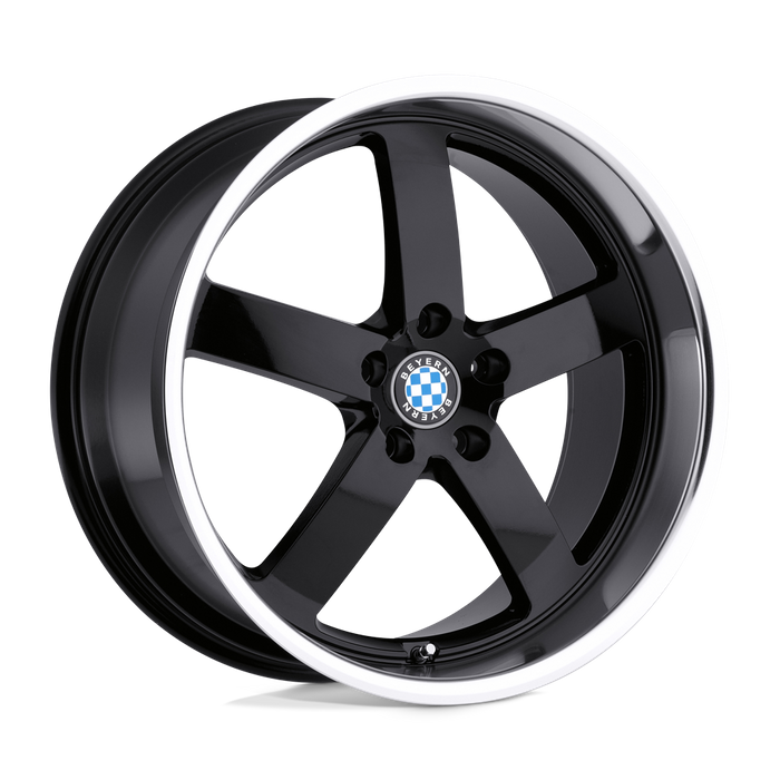 Beyern RAPP 19X8.5 15 5X120/5X4.72 GLOSS BLACK W/ MIRROR CUT LIP