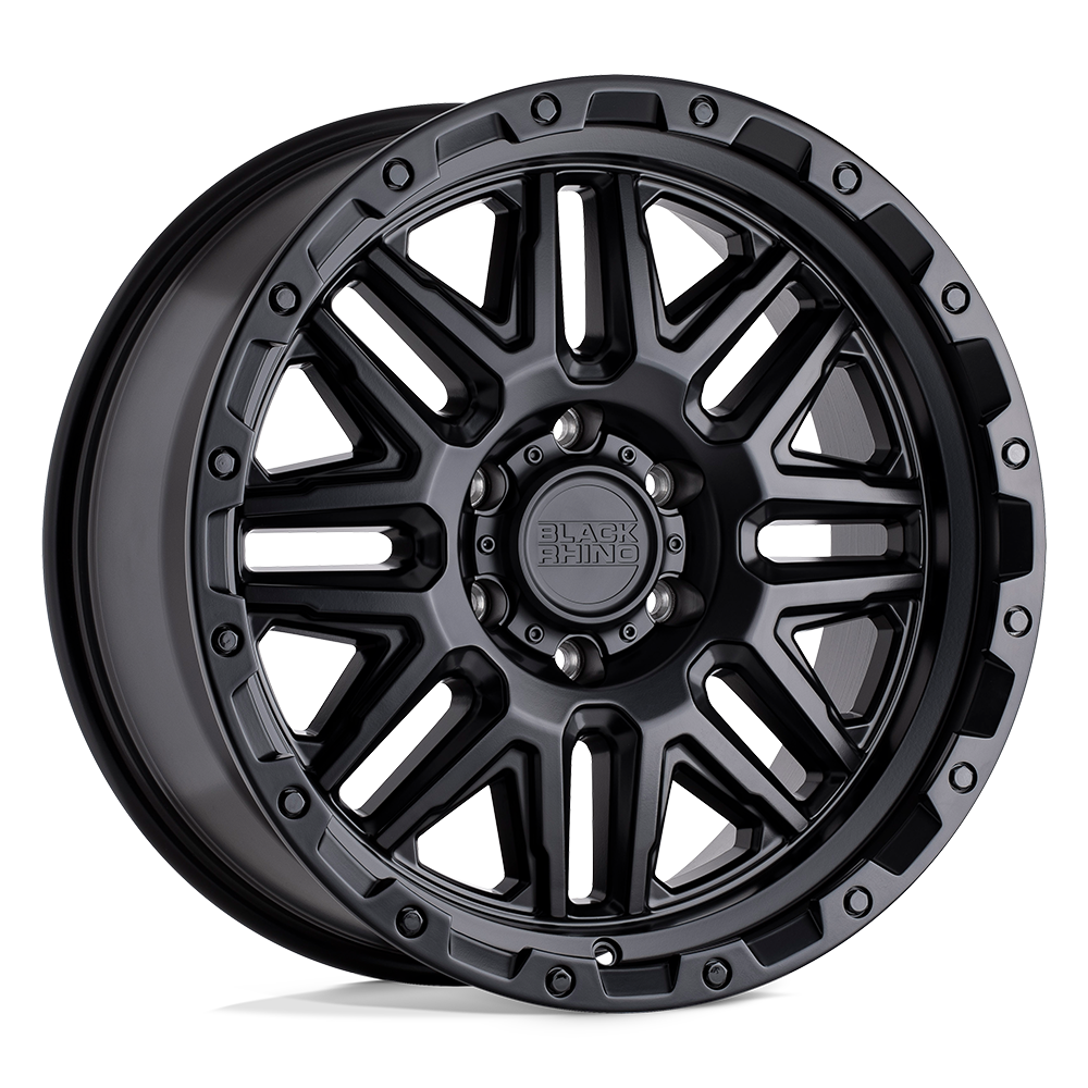 Black Rhino ALAMO 18X9 12 6X120/6X120 MATTE BLACK W/ BLACK BOLTS