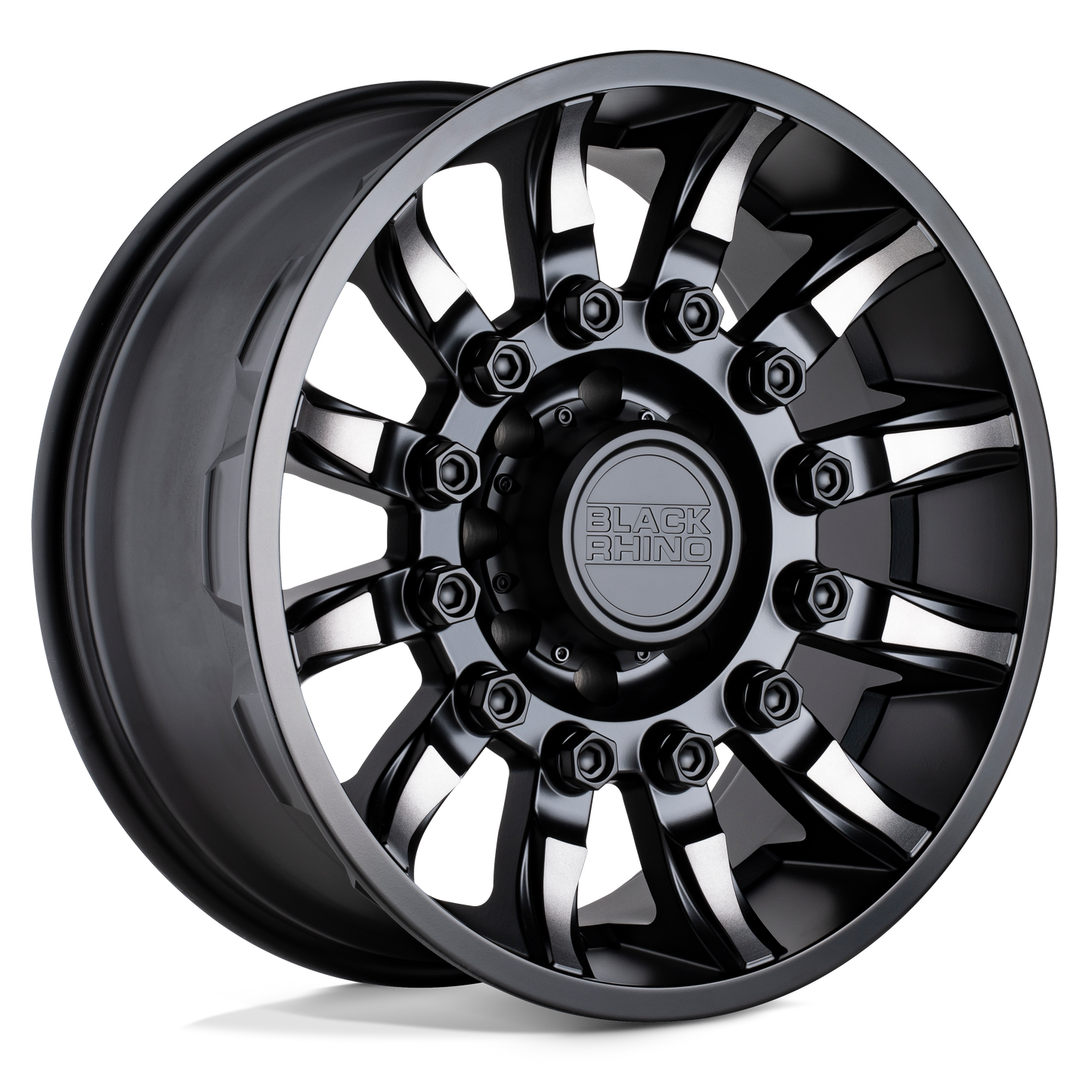 Black Rhino MISSION 17X8.5 0 6X120/6X120 MATTE BLACK W/ MACHINED TINTED SPOKES
