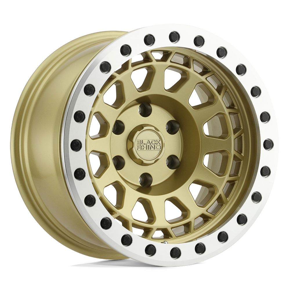 Black Rhino PRIMM 17X8.5 0 6X139.7/6X5.5 MATTE GOLD W/ MACHINED RING