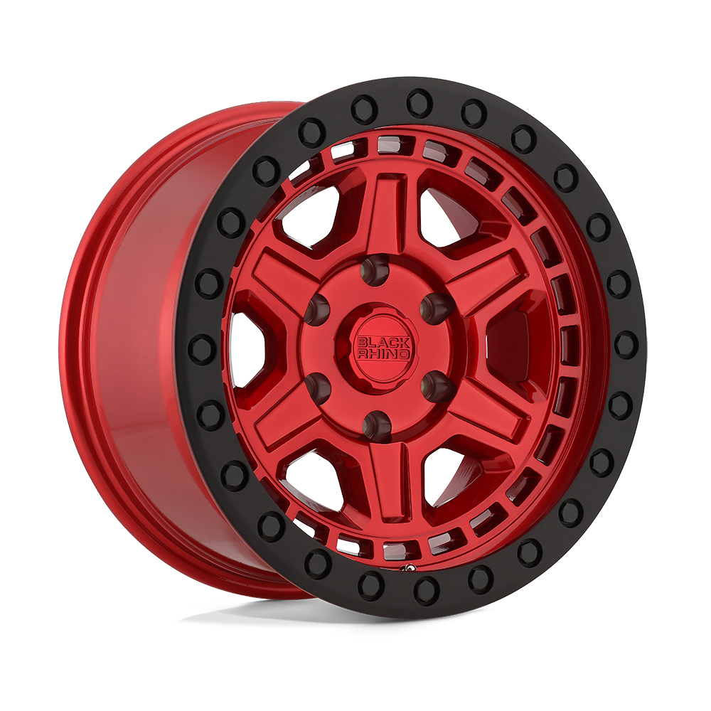 Black Rhino RENO 17X8.5 0 6X135/6X5.3 CANDY RED W/ BLACK RING & BOLTS
