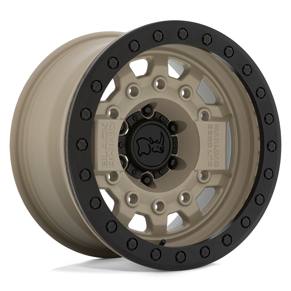 Black Rhino AVENGER BEADLOCK 17X8.5 -30 6X139.7/6X5.5 DESERT SAND W/ BLACK HARDWARE
