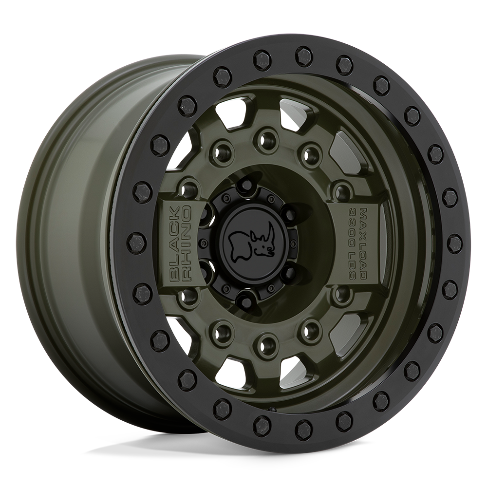 Black Rhino AVENGER BEADLOCK 17X8.5 -30 6X139.7/6X5.5 OLIVE DAB GREEN W/ BLACK HARDWARE