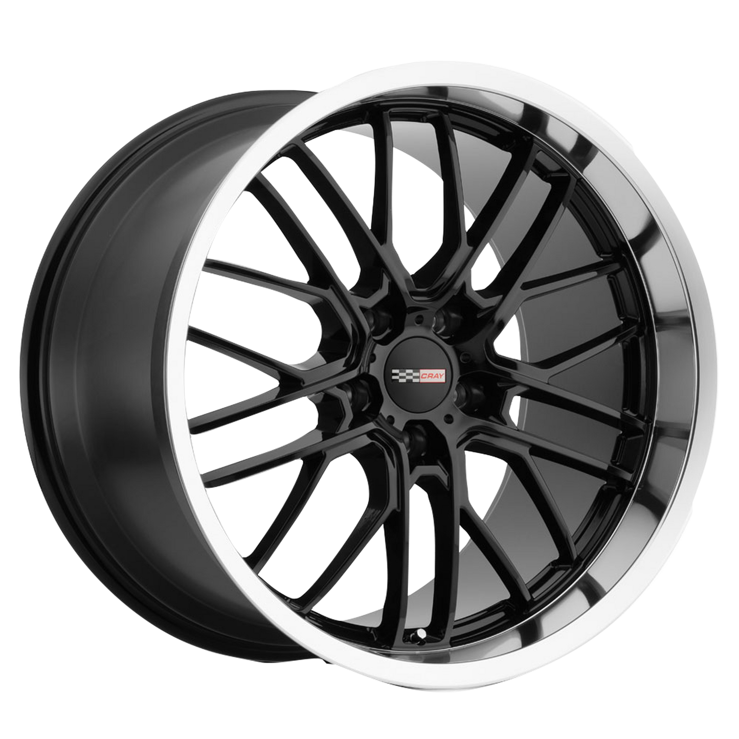 Cray EAGLE 20X10.5 69 5X120.65/5X4.75 GLOSS BLACK W/ MIRROR CUT LIP
