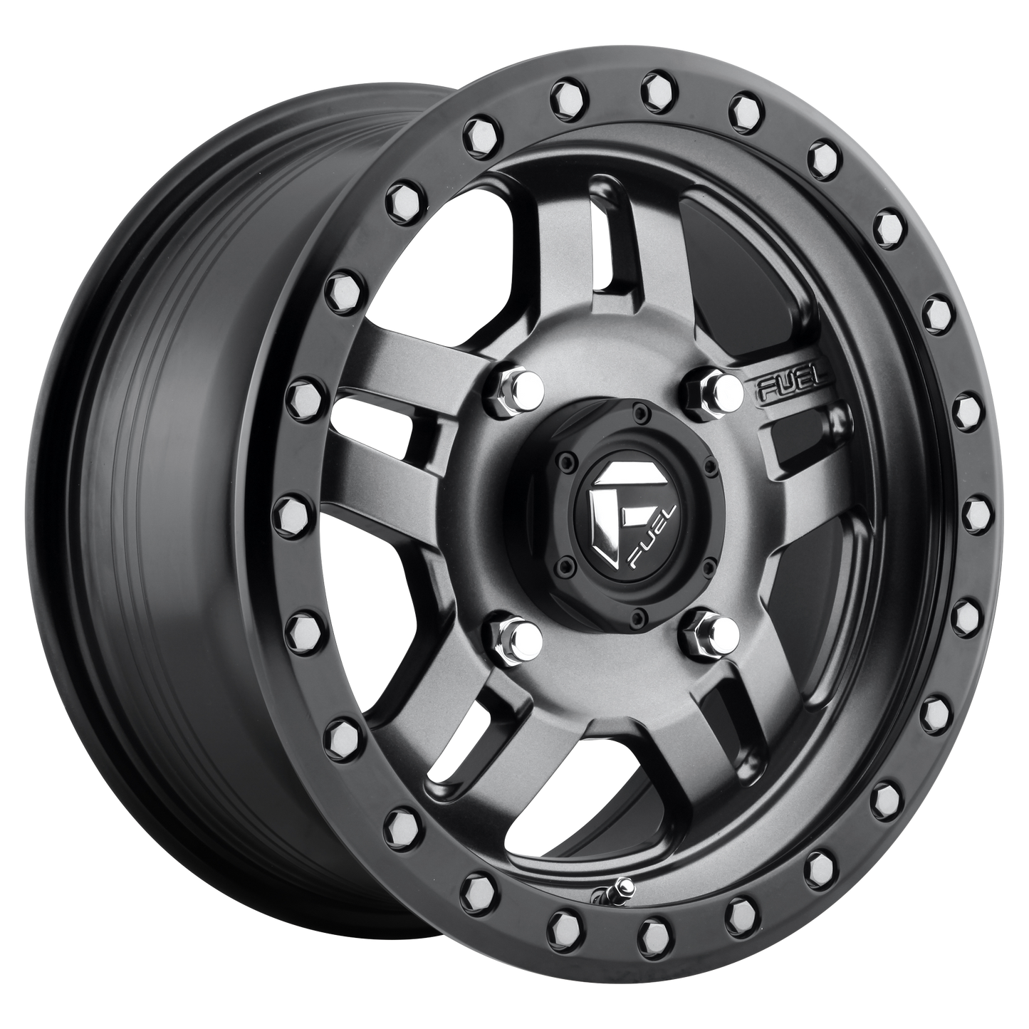 Fuel UTV D558 ANZA 14x7 13 4x156/4x156 MATTE GUN METAL BLACK BEAD RING