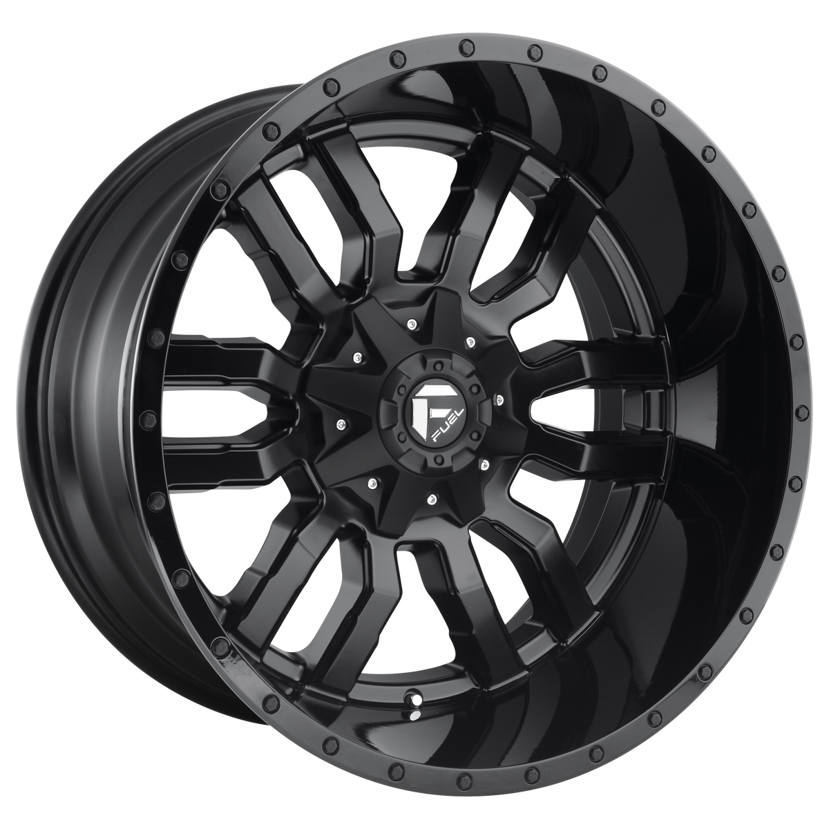 Fuel 1PC D596 SLEDGE 18X8 35 6X114.3/6X120 MATTE BLACK GLOSS BLACK LIP
