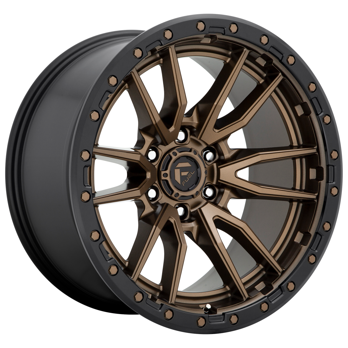 Fuel 1PC D681 REBEL 18X9 1 5X127 MATTE BRONZE BLACK BEAD RING