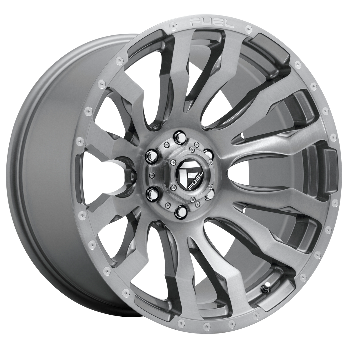 Fuel 1PC D693 BLITZ 18X9 20 6X139.7 BRUSHED GUN METAL TINTED CLEAR