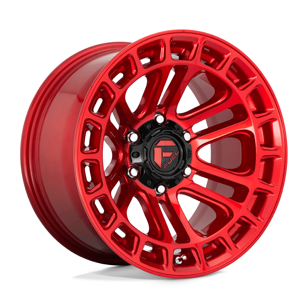 Fuel 1PC D719 HEATER 17X9 -12 6X139.7/6X5.5 Candy Red Machined