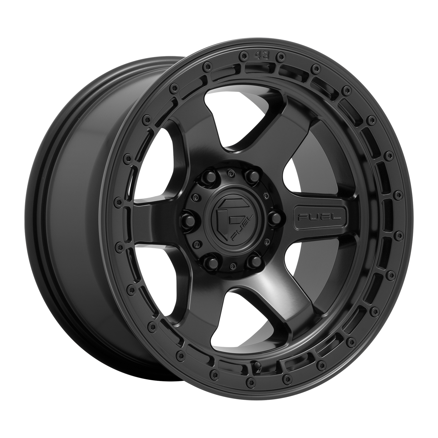 Fuel 1PC D750 BLOCK 18X9 -12 5X127/5X5.0 Matte Black With Black Ring