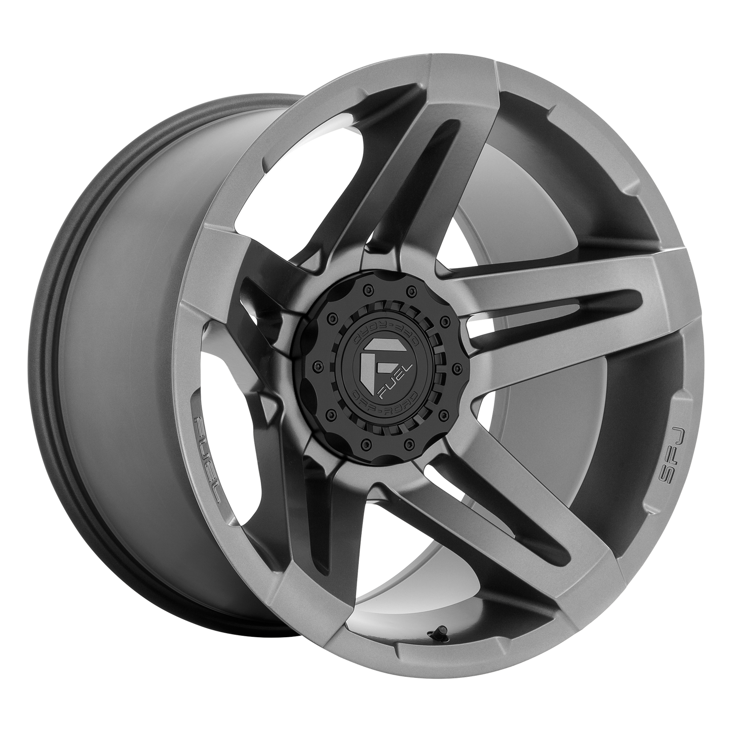 Fuel 1PC D764 SFJ 20X12 -44 5X114.3/5X127/5X4.5/5.0 Matte Gun Metal