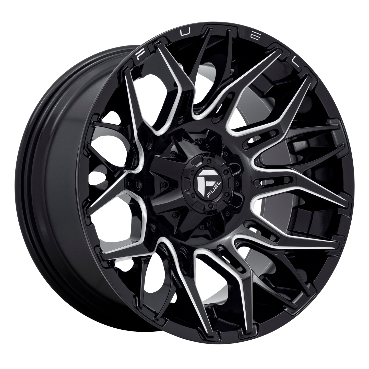 Fuel 1PC D769 TWITCH 22X12 -44 8X170/8X6.7 Glossy Black Milled
