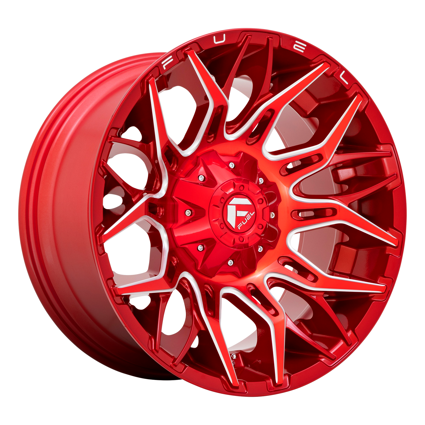 Fuel 1PC D771 TWITCH 22X10 -18 8X170/8X6.7 Candy Red Milled