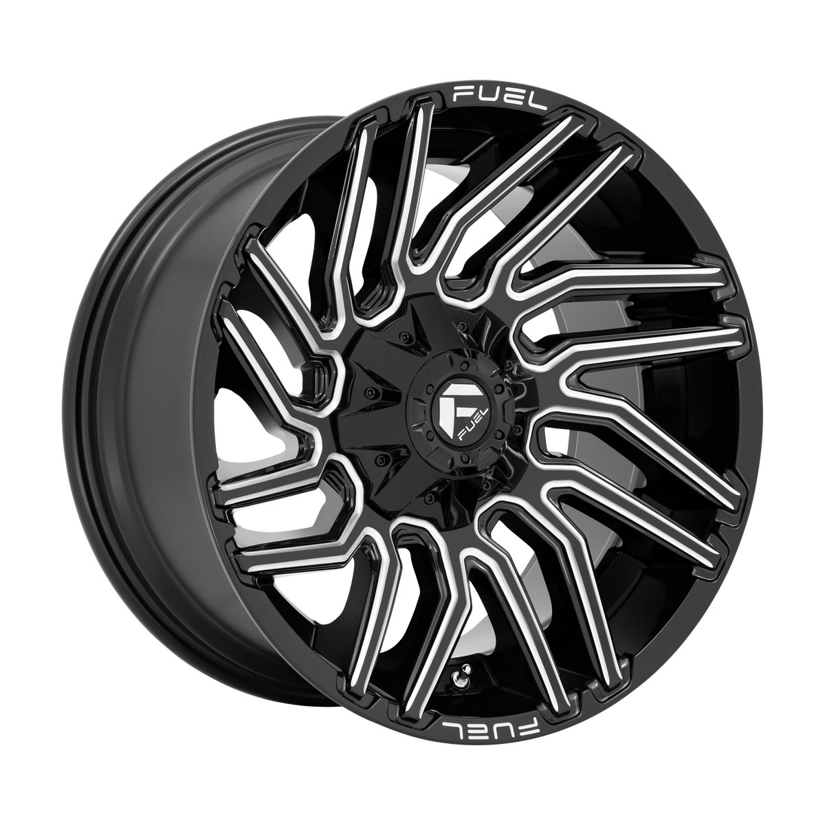 Fuel 1PC D773 TYPHOON 22X12 -44 5X114.3/5X127 GLOSS BLACK MILLED
