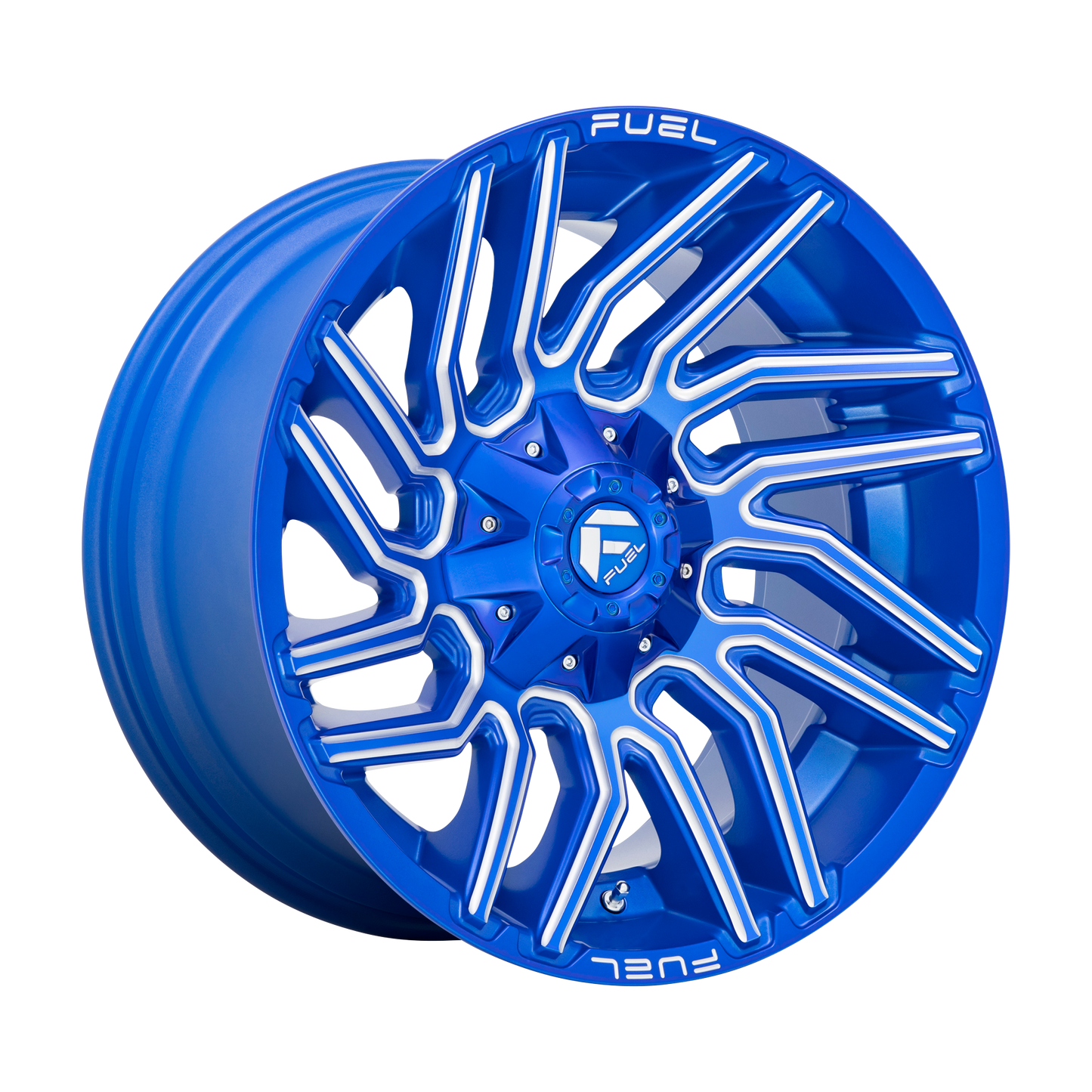 Fuel 1PC D774 TYPHOON 22X12 -44 8X170/8X6.7 Anodized Blue Milled