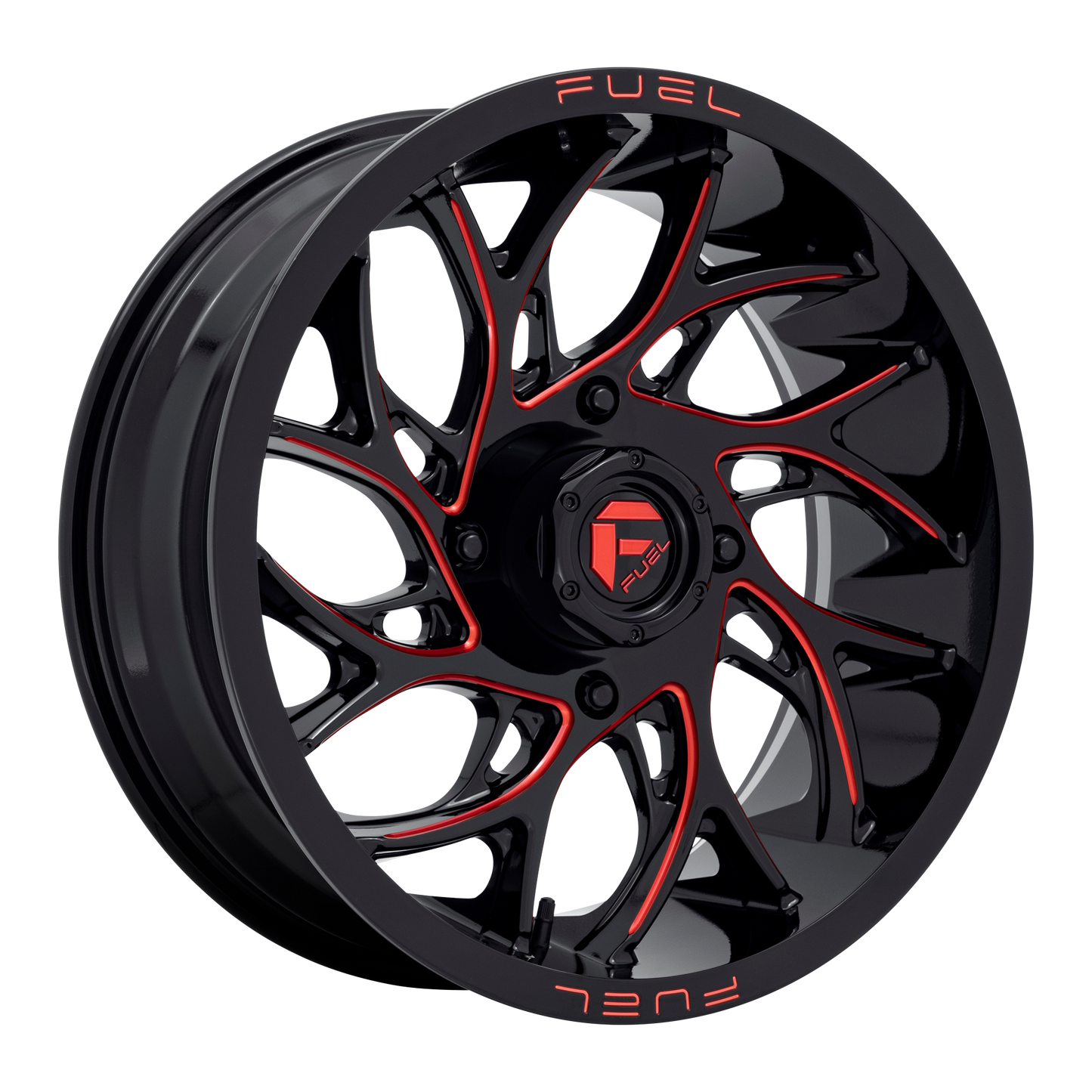 Fuel UTV D779 RUNNER UTV 20X7 13 4X137/4X137 Gloss Black Milled Candy Red