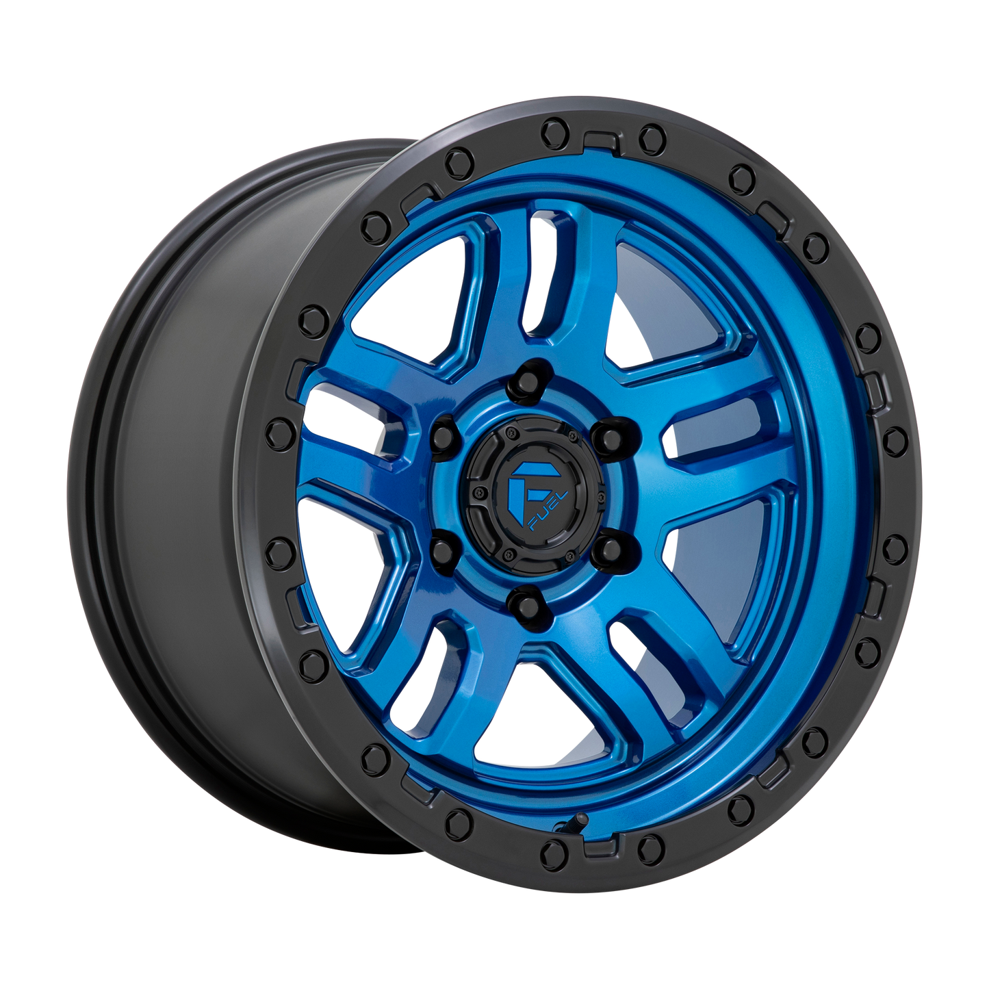Fuel 1PC D790 AMMO 17X9 -12 5X127/5X5.0 Blue With Black Lip