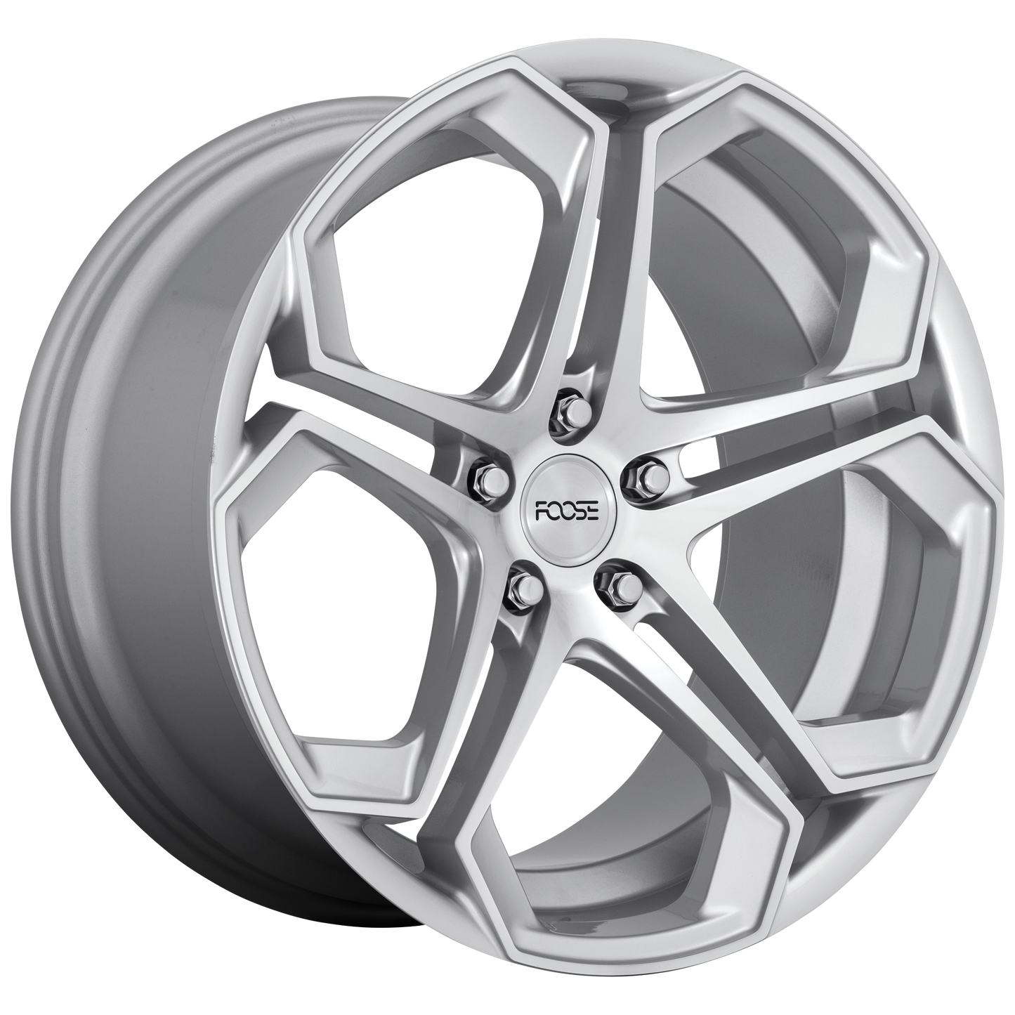 Foose 1PC F170 IMPALA 20x10.5 20 5x115/5x115 GLOSS SILVER MACHINED