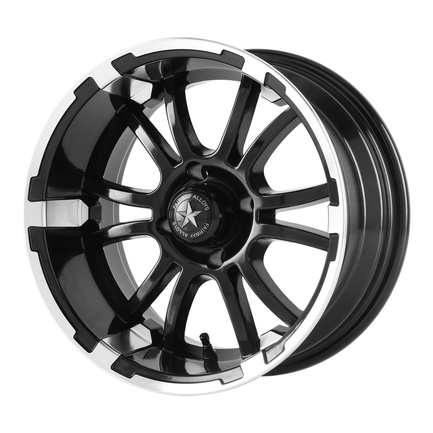 Fairway Alloys FA132 SIXER 12X6 -20 4X101.6/4X4.0 Machined Matte Black