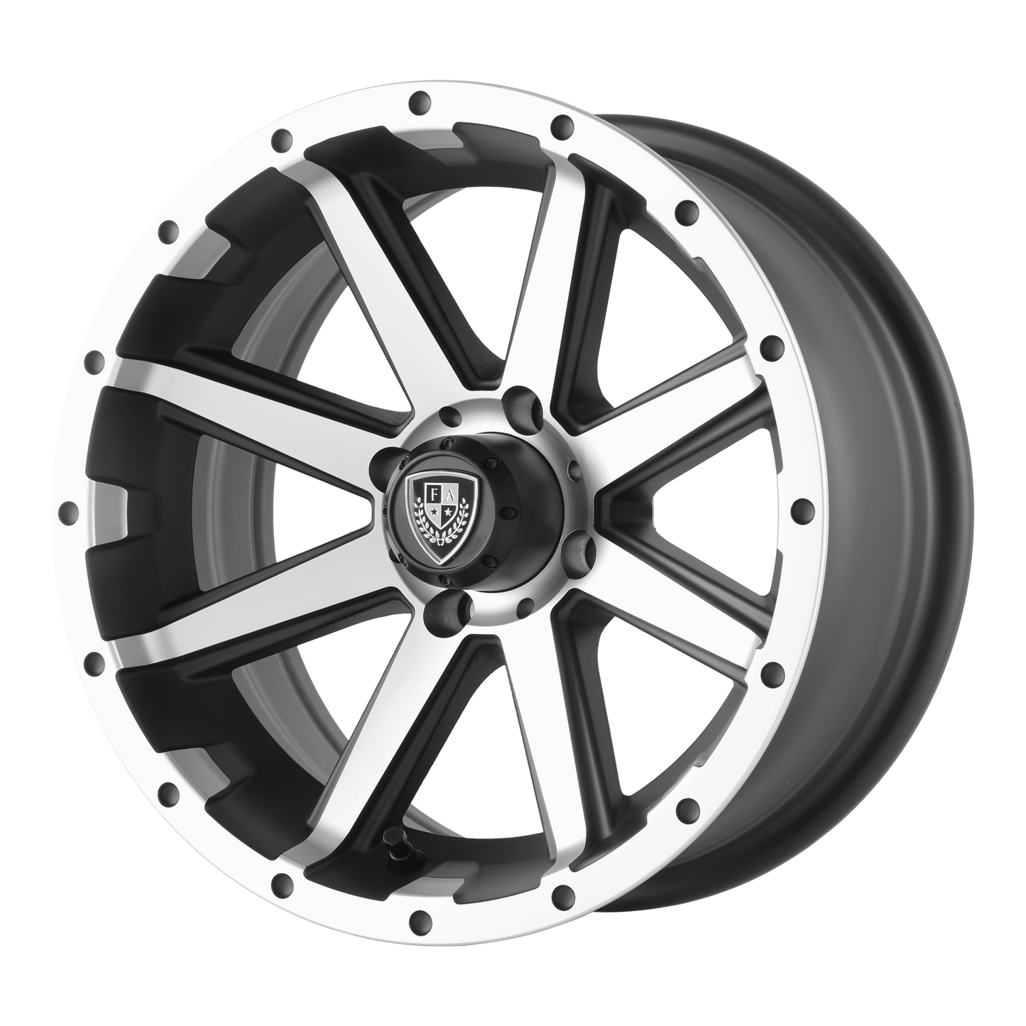 Fairway Alloys FA136 REBEL 14X6.5 -23 4X101.6/4X4.0 Machined Matte Black