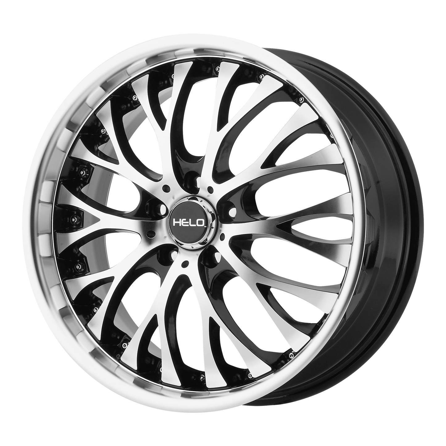 Helo HE890 20X8.5 35 5X120/5X4.72 Gloss Black Machined Face