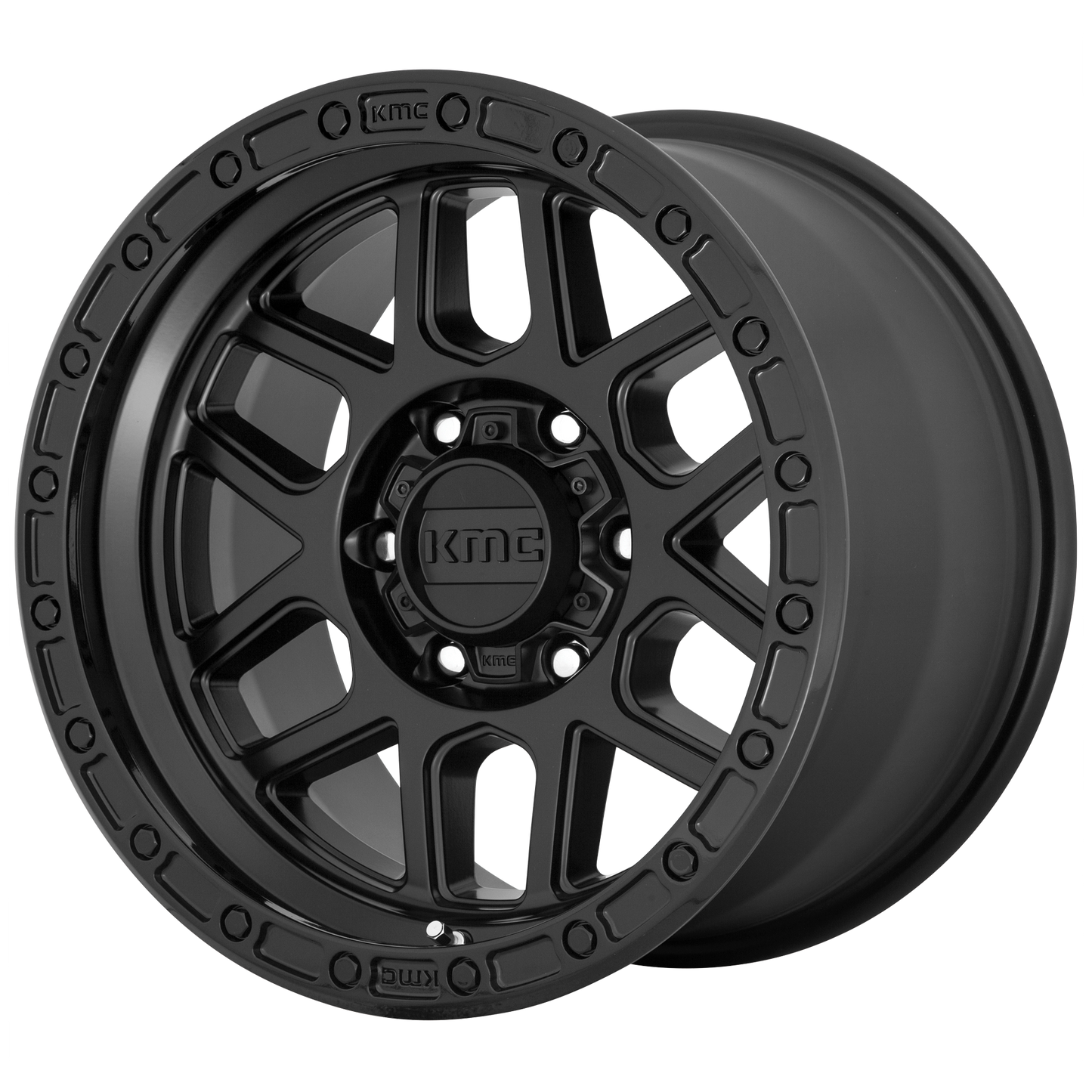 KMC KM544 MESA 17X9 18 8X165.1/8X6.5 Satin Black With Gloss Black Lip