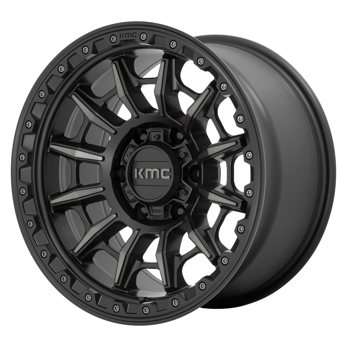 KMC KM547 CARNAGE 17X9 -12 5X127/5X5.0 Satin Black With Gray Tint