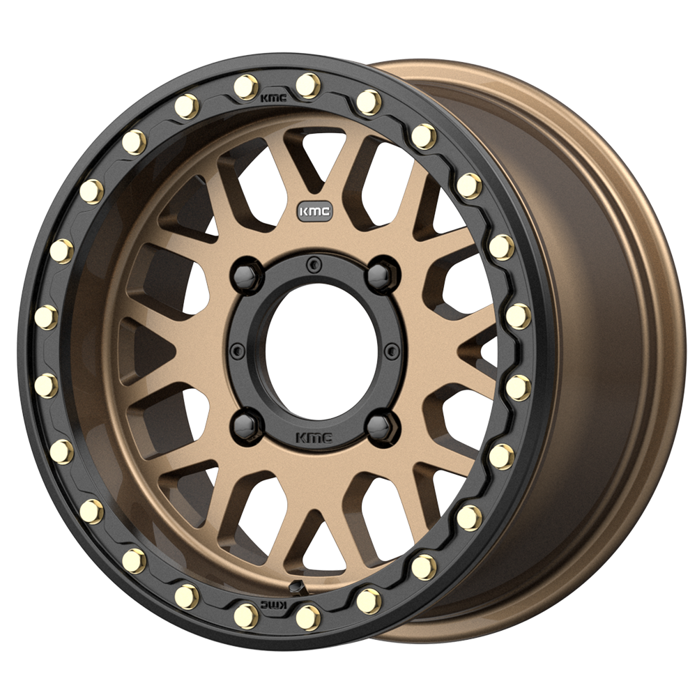 KMC Powersports KS235 GRENADE BEADLOCK 15x6 38 4x156/4x156 Satin Bronze