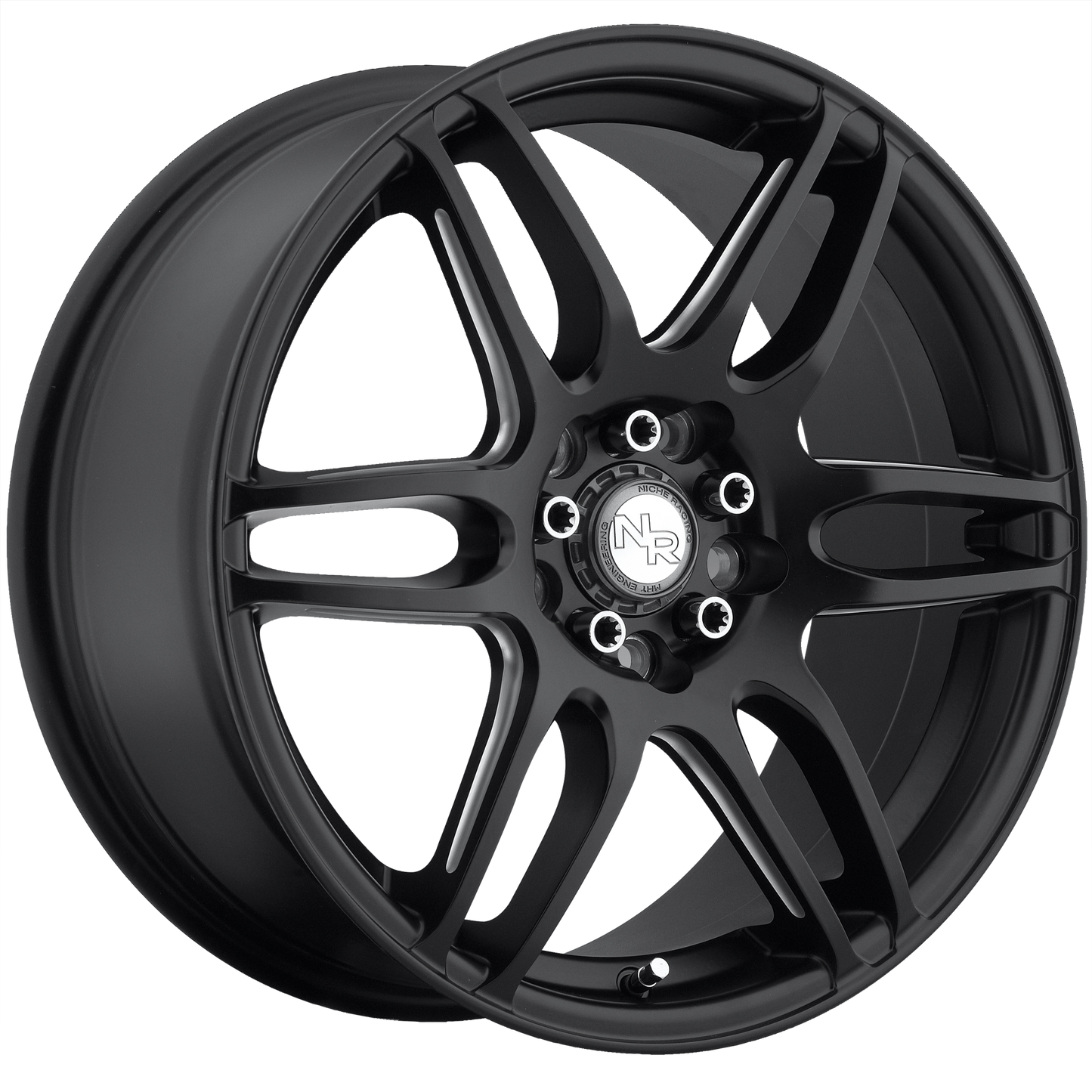 Niche 1PC M106 NR6 17X7.5 45 5X100/5X114.3/5X100/4.5 MATTE BLACK MILLED