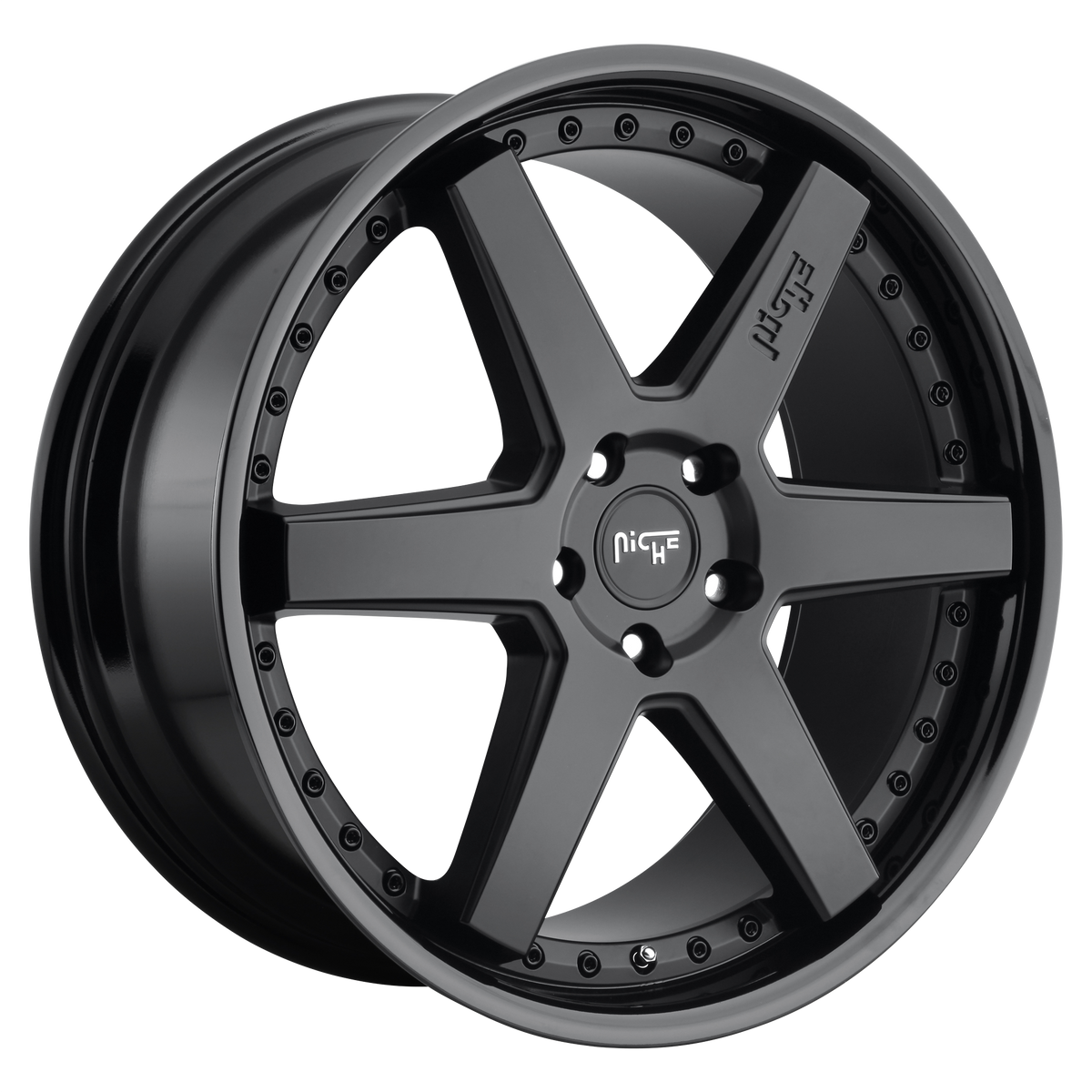 Niche 1PC M192 ALTAIR 20X10.5 30 5X112 GLOSS BLACK MATTE BLACK