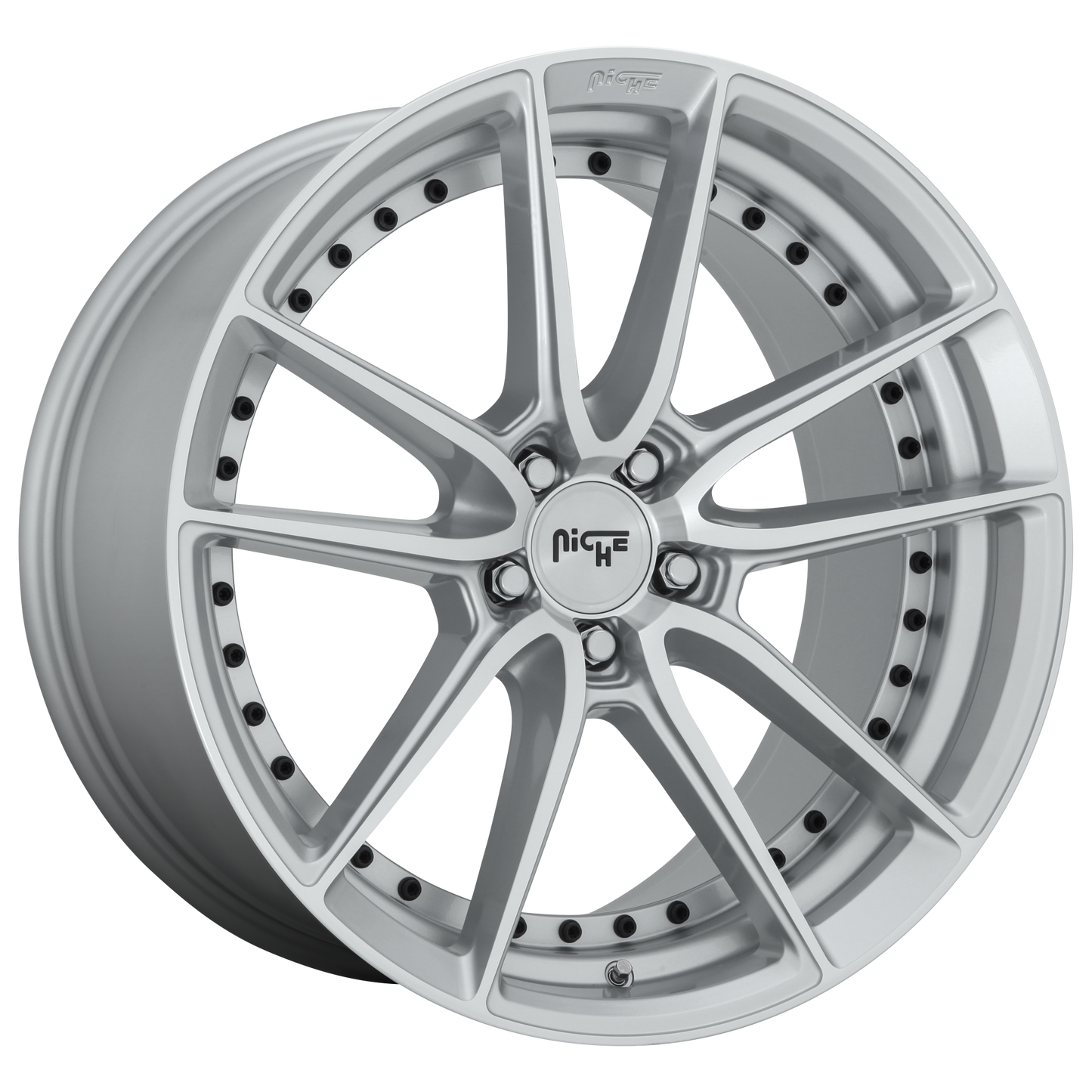 Niche 1PC M221 DFS 20x10.5 40 5x114.3/5x4.5 GLOSS SILVER MACHINED