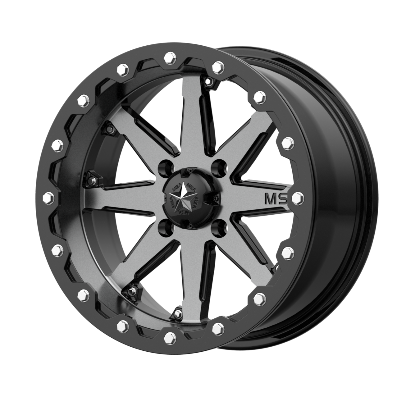 MSA Offroad Wheels M21 LOK 14x10 -10 4x110/4x110 Charcoal Tint