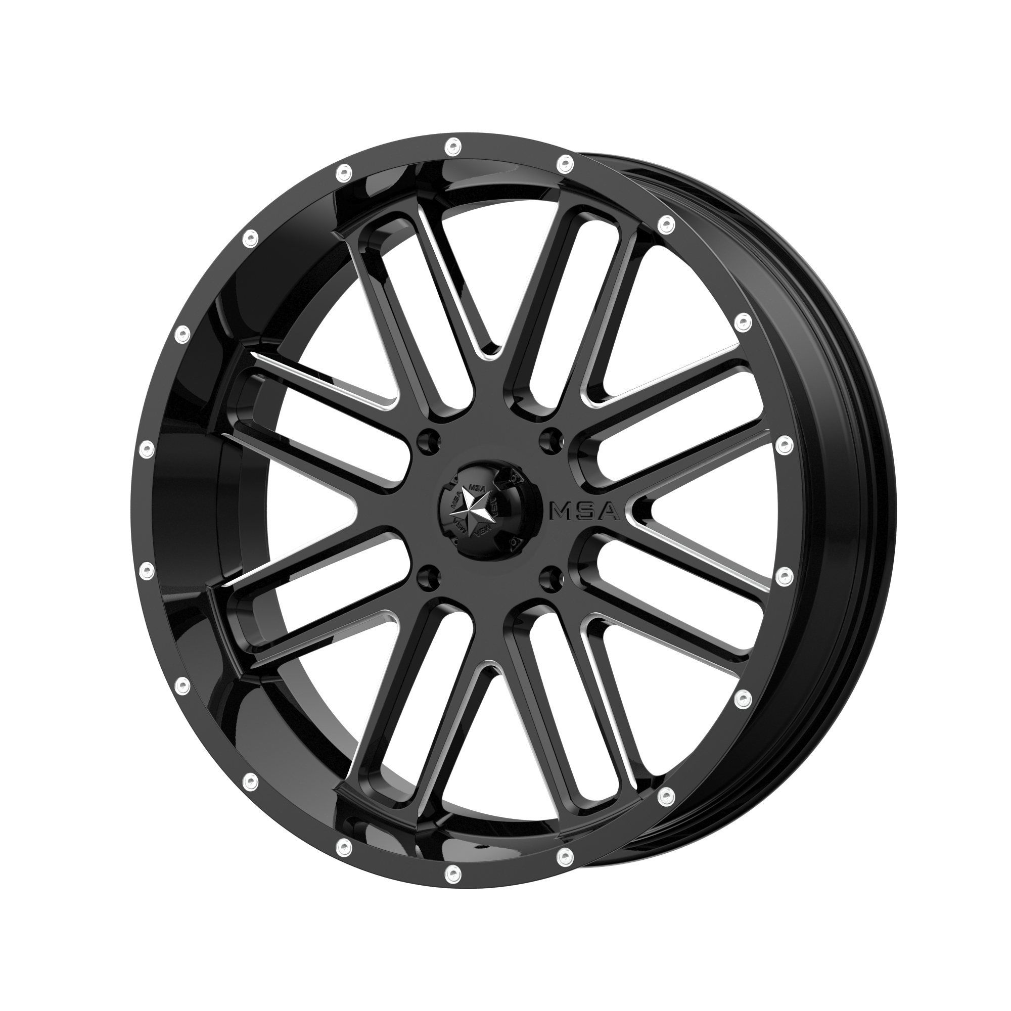 MSA Offroad Wheels M35 BANDIT 18x7 0 4x156/4x156 Gloss Black Milled