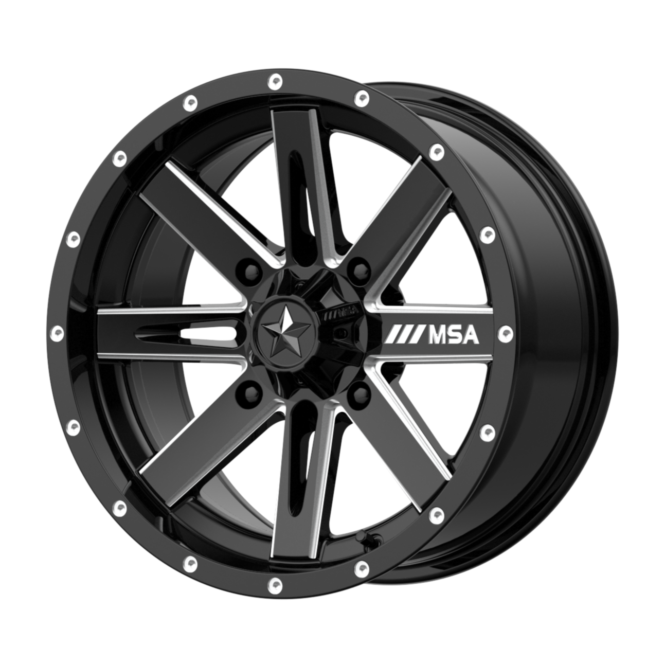 MSA Offroad Wheels M41 BOXER 14x7 10 4x137/4x137 Gloss Black Milled