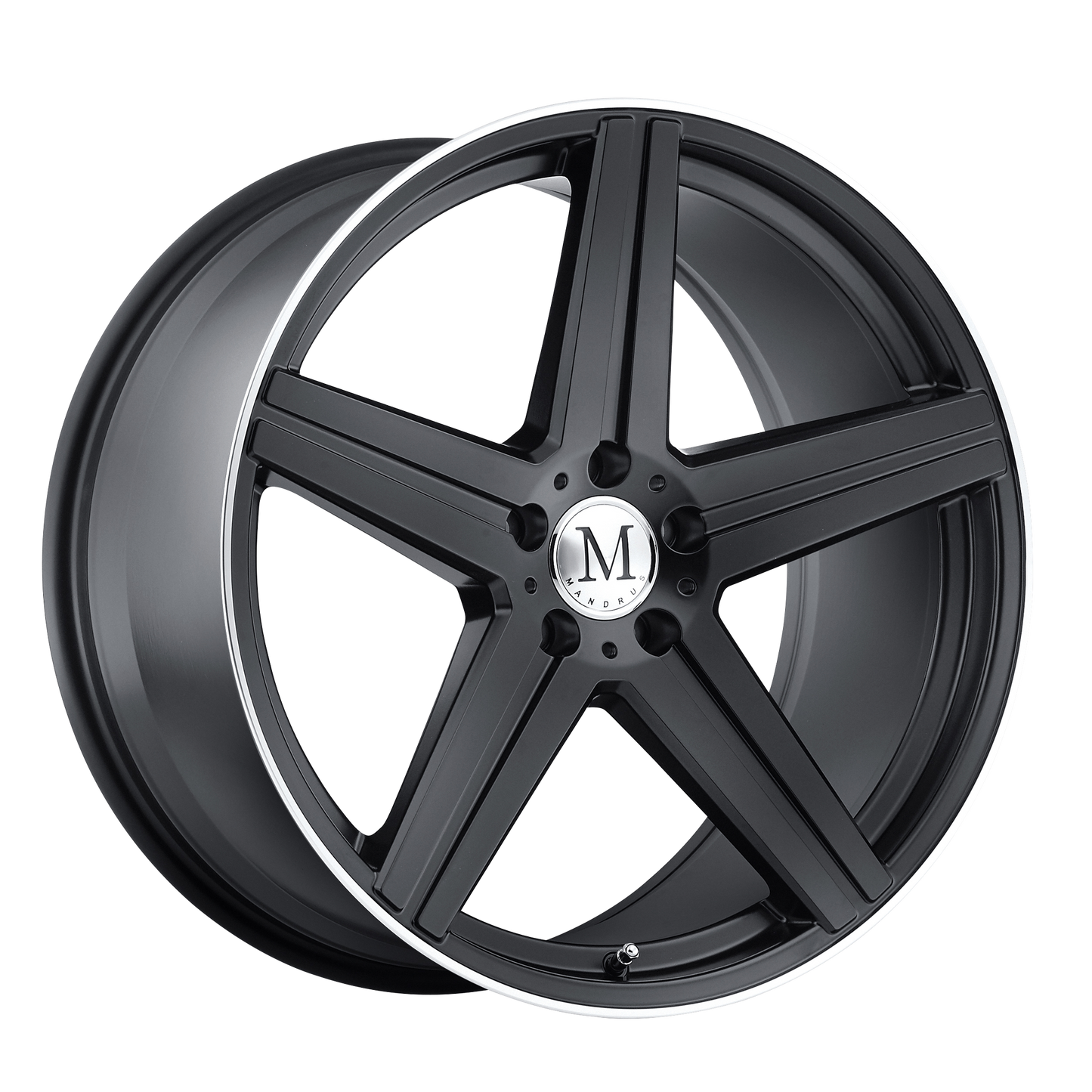 Mandrus ESTRELLA 17X8 25 5X112/5X112 MATTE BLACK W/ MACHINED LIP