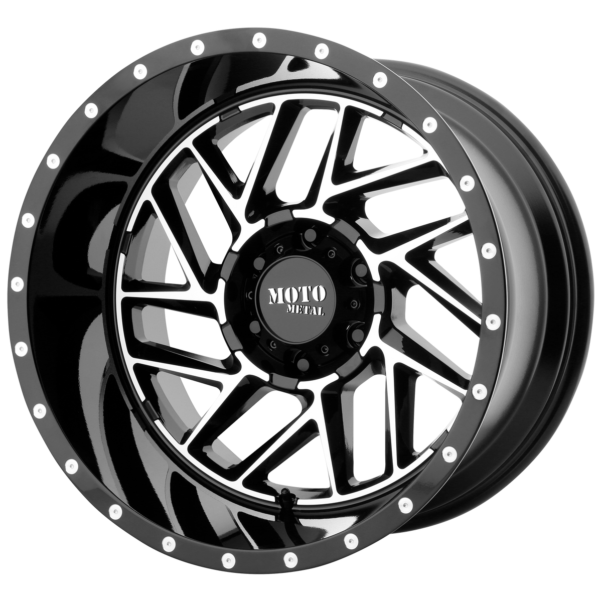 Moto Metal MO985 BREAKOUT 20X10 -18 5X127 GLOSS BLACK MACHINED