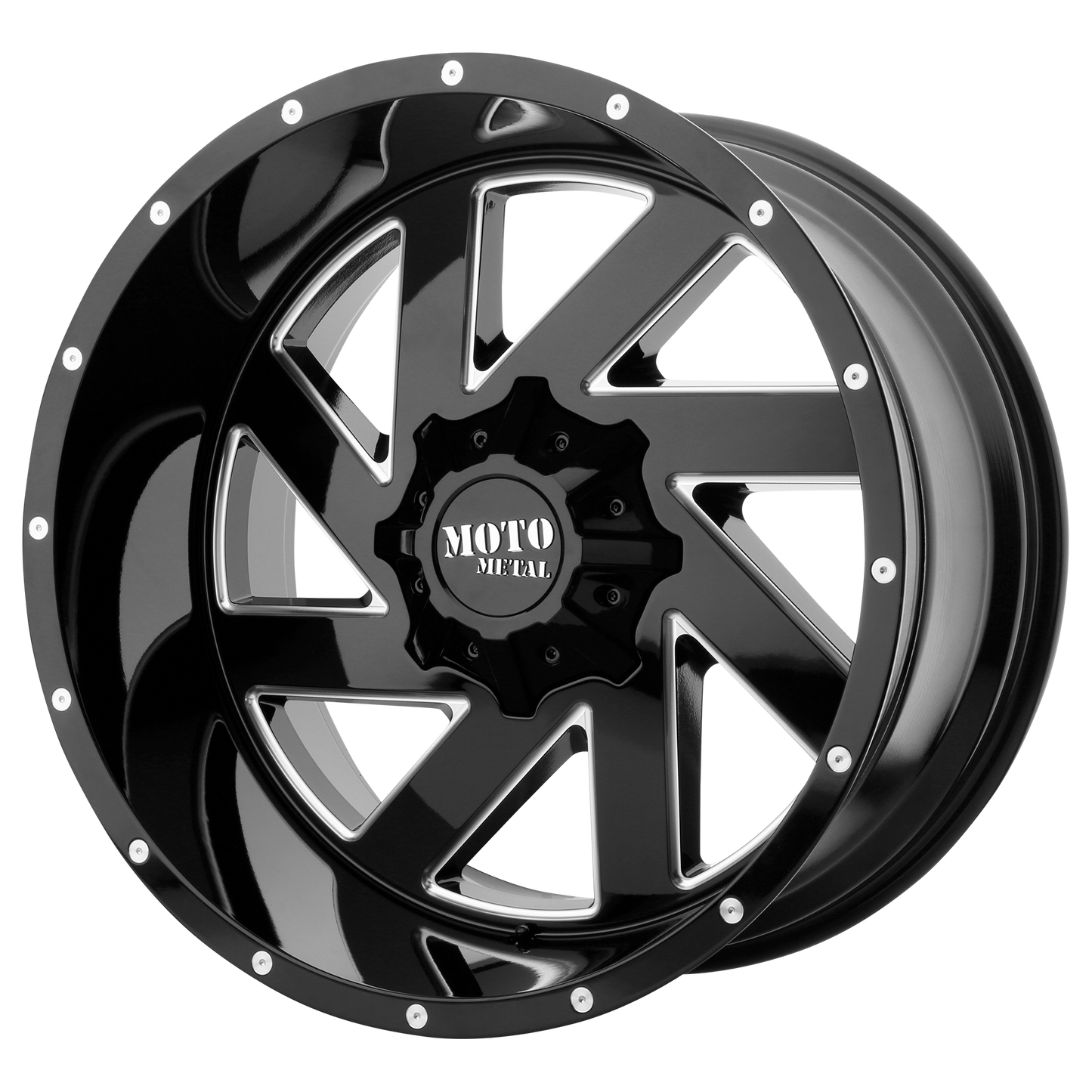 Moto Metal MO988 MELEE 22x10 -18 8x165.1/8x6.5 Gloss Black Milled
