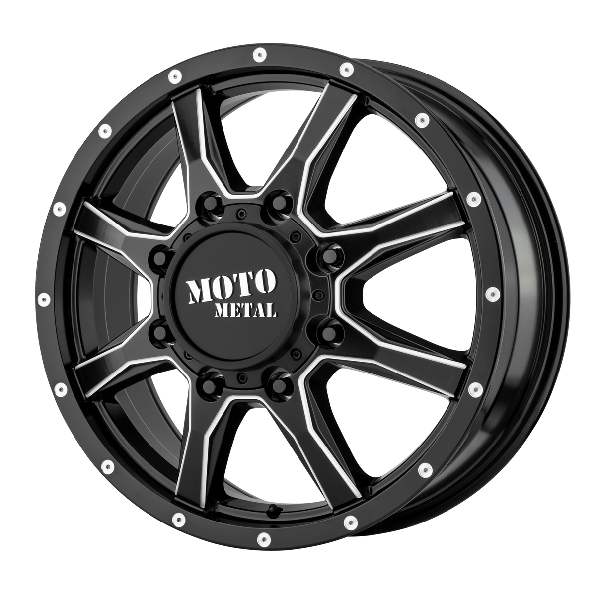 Moto Metal MO995 20X8.25 127 8X165.1 SATIN BLACK MILLED - FRONT