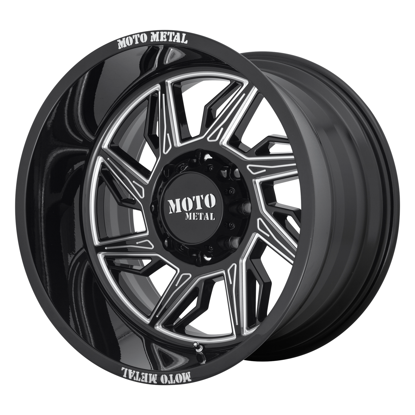 Moto Metal MO997 HURRICANE 20x10 -18 8x170/8x6.7 Gloss Black Milled - Left Directional